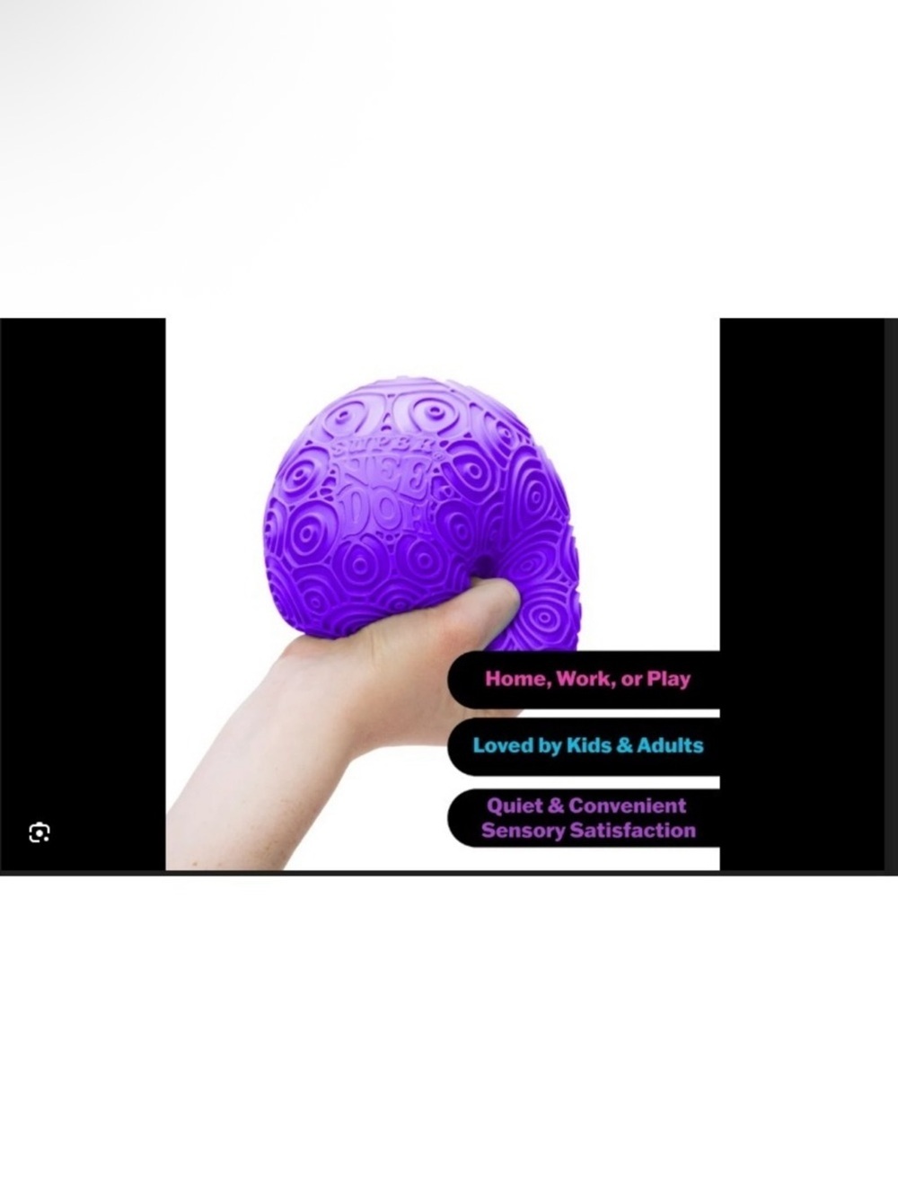 Rare Super NeeDoh Ripples XL Giant Sensory Squishy Fidget Ball Purple NIB - Picture 10 of 12